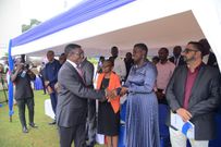 Mayiga arrives for the launch of the tournament
