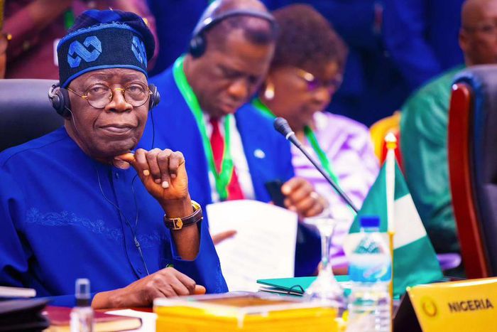 President Bola Tinubu at the ECOWAS Summit in Guinea-Bissau. [Presidency]