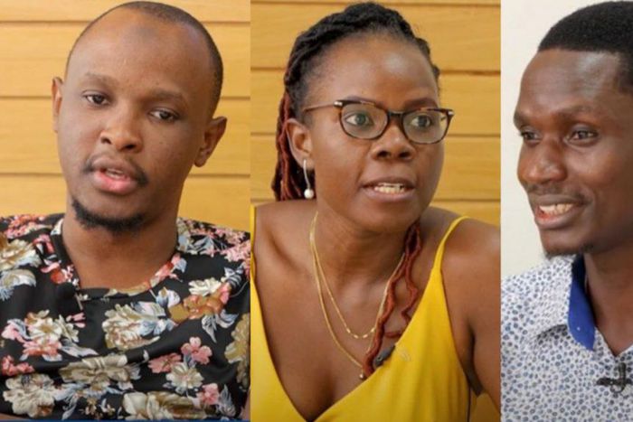 Dr. Umaru Nsamba, Sheilah Aboth and Gordon Mungurick