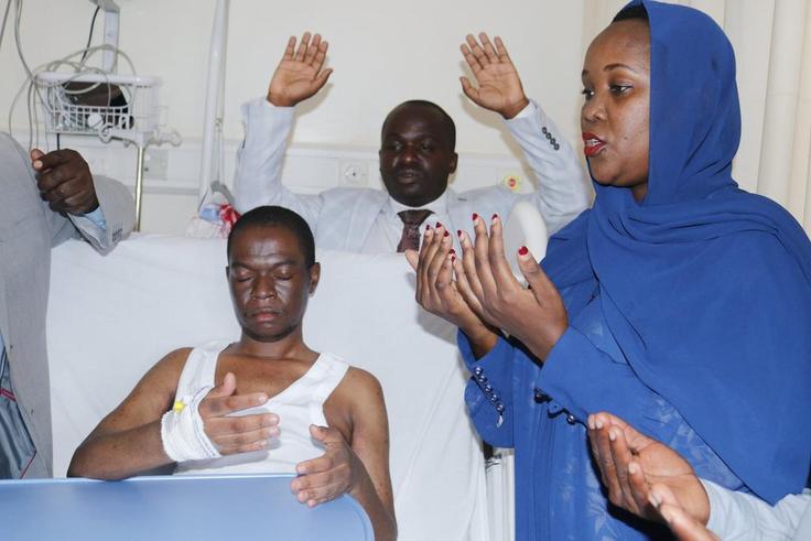 Kampala MP Shamim Malende paid a visit to Hon Muhammad Ssegirinya at Nsambya Hospital yesterday