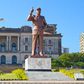 A giant statue of Samora Moisés Machel at the Independence Square in Downtown Maputo, Mozambique. (danatours)