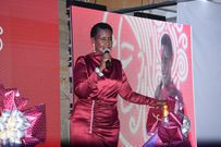 Hon Amelia Kyambadde speaking at the launch