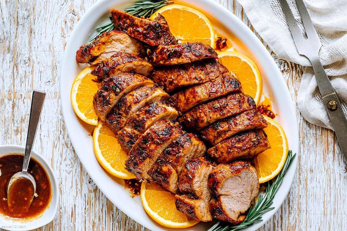 Juicy and tender pork tenderloin roast