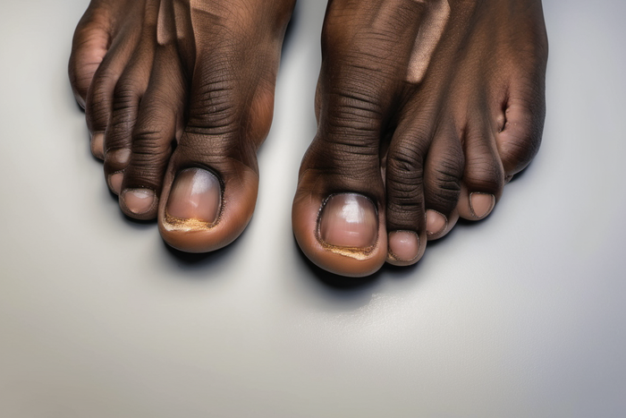 A photo of toe nails