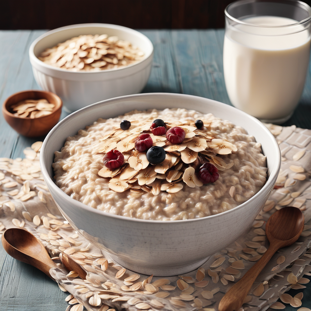 A bowl of oatmeal  (AI generated)