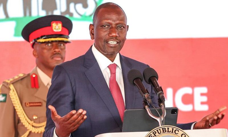 President William Ruto speaks during the official opening of the Kenya Social Protection Conference at the Kenya School of Government on April 4, 2023