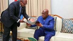 President Félix Tshisekedi with former DRC PM Jean-Michel Sama Lukonde