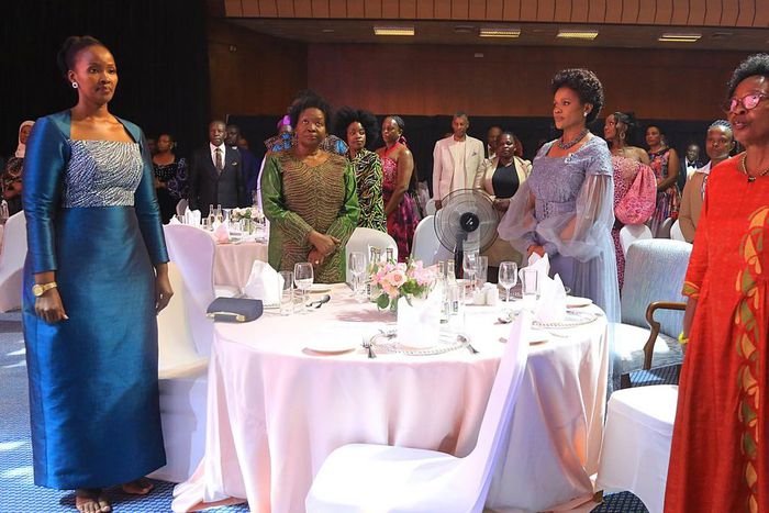 Charllotte Kuteesa, Ex Minster Maria Kiwanuka and Nnabagereka Sylvia Nagginda at the Ball