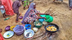 African woman working