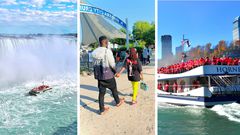 Chosen Becky captivated by Niagara Falls, it's better than Geography teachers said/COURTESY