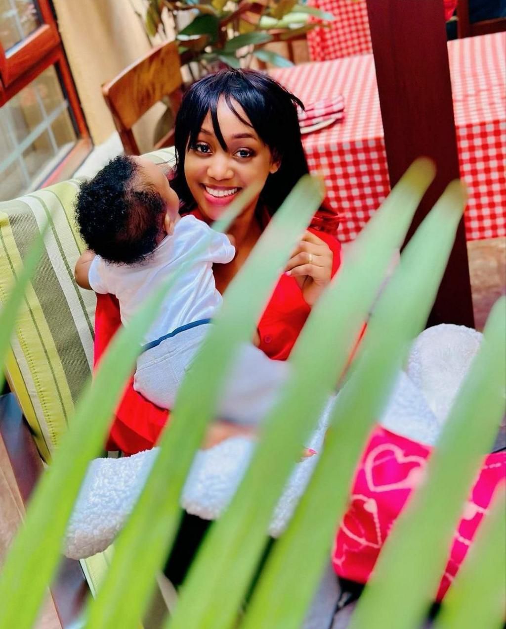 Sasha Ferguson with her son