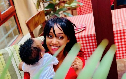 Sasha Ferguson with her son