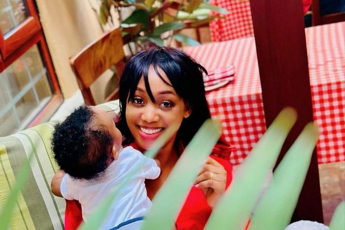 Sasha Ferguson with her son