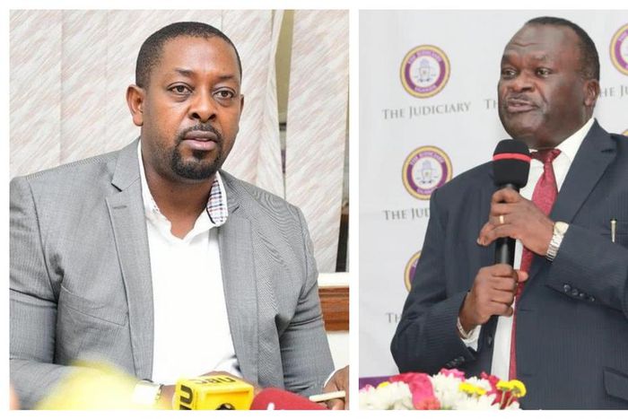 Hon Dan Kimosho and Chief Justice Owiny-Dollo