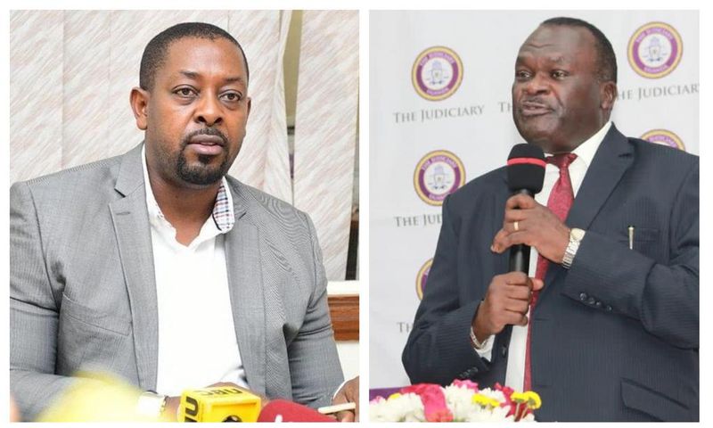Hon Dan Kimosho and Chief Justice Owiny-Dollo