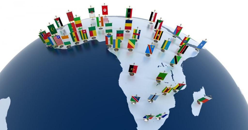 A graphic illustration of African counties