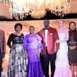 L-R: Pastor Robert Kayanja, Minister Judith Nabakooba, Kenyan First Lady Rachel Ruto, Kayanja Jr and his wife Marlena Gailis. and Jessica Kayanja