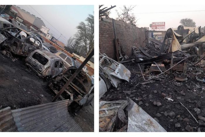 What was left of the dealership