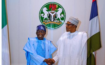 President Muhammadu Buhari and President-elect, Asiwaju Bola Tinubu. [Facebook:BuhariSallau]