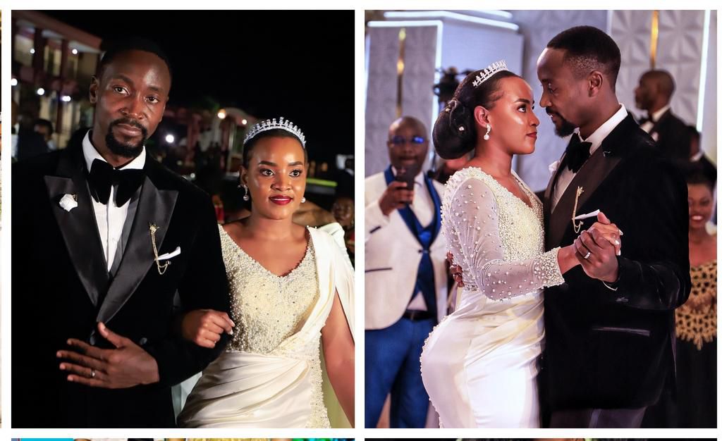 Kyabazinga Nadiope Gabula and Queen Jovia Mutesi at their wedding reception