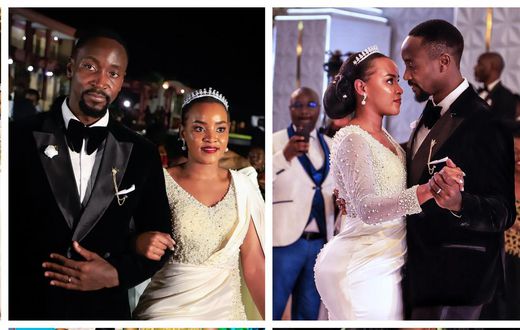 Kyabazinga Nadiope Gabula and Queen Jovia Mutesi at their wedding reception