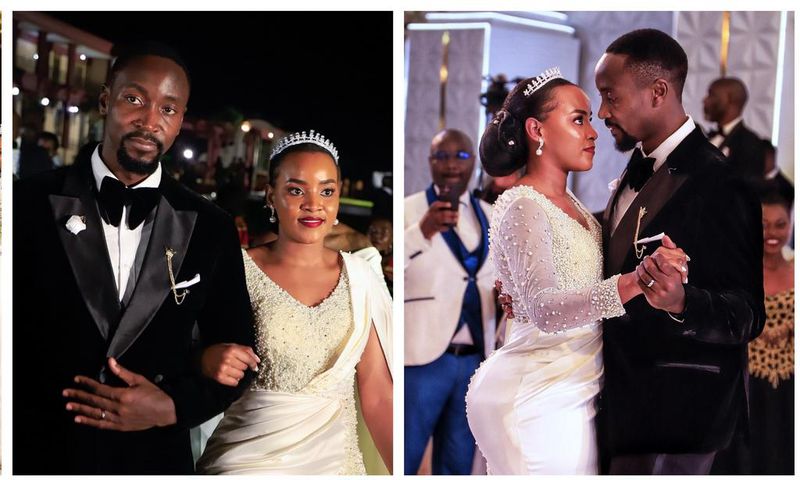 Kyabazinga Nadiope Gabula and Queen Jovia Mutesi at their wedding reception
