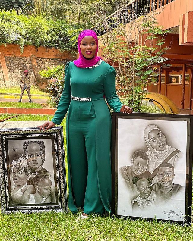 Faridah Nakazibwe with family art pieces/Instagram