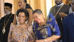 Buganda Queen Nnaabagereka Sylvia Nagginda  and House Speaker Anita Among