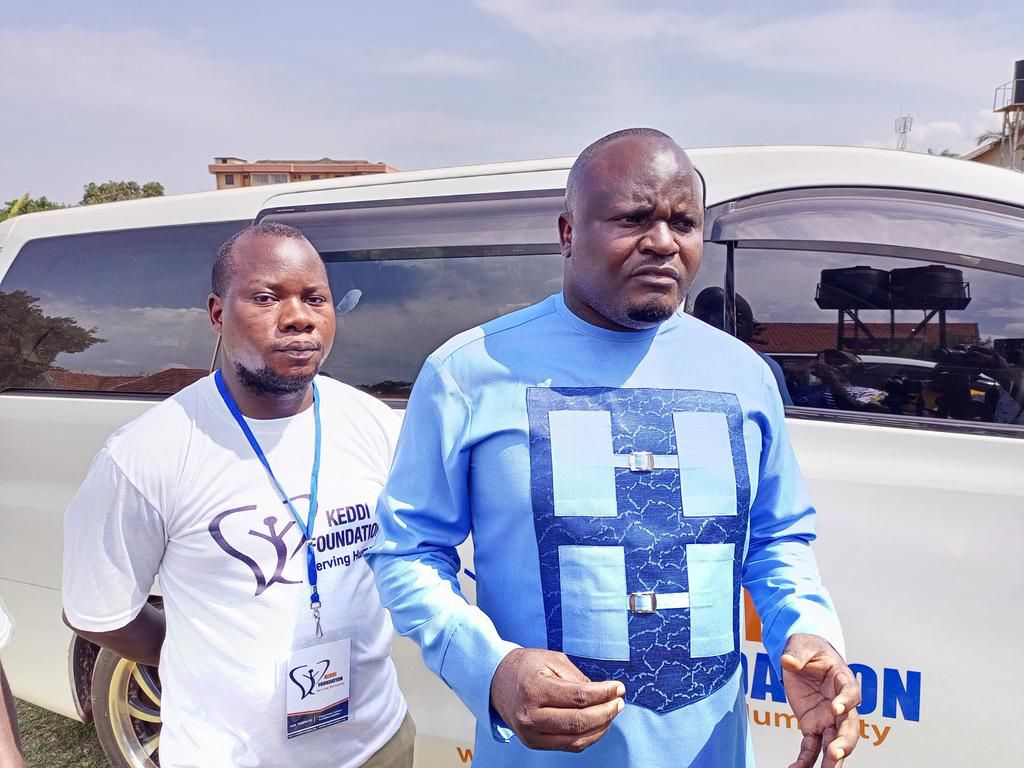 Stephen Keddi speaking to press after the event