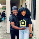 Valentino poses with Actress Stella Damasas in Lagos