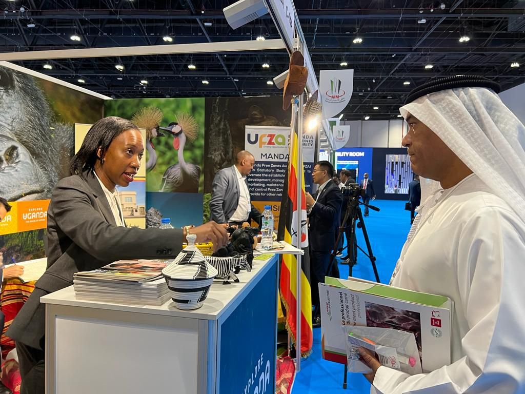 The Ugandan team's exhibition stall at the AIM 2023