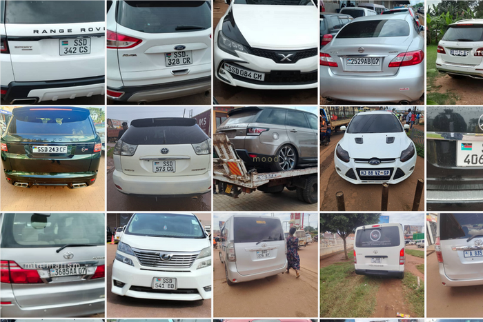 Some of the impounded vehicles