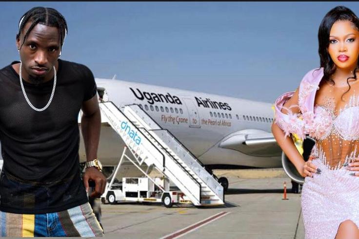 Rickman Manrick and Sheilah Gashumba flew to South Africa by Uganda Airlines