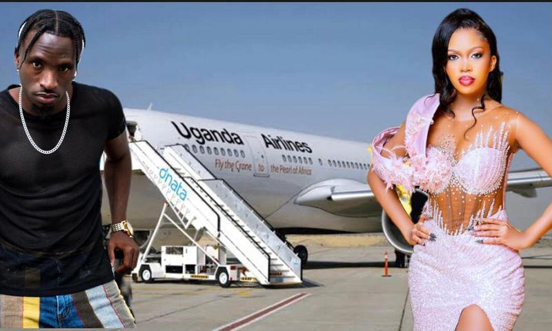 Rickman Manrick and Sheilah Gashumba flew to South Africa by Uganda Airlines