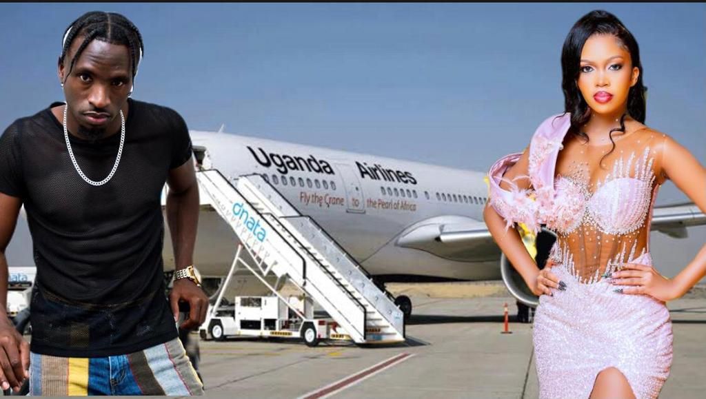 Rickman Manrick and Sheilah Gashumba flew to South Africa by Uganda Airlines