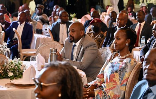 Gen. Muhoozi Kainerugaba and wife, Charlotte, at the event