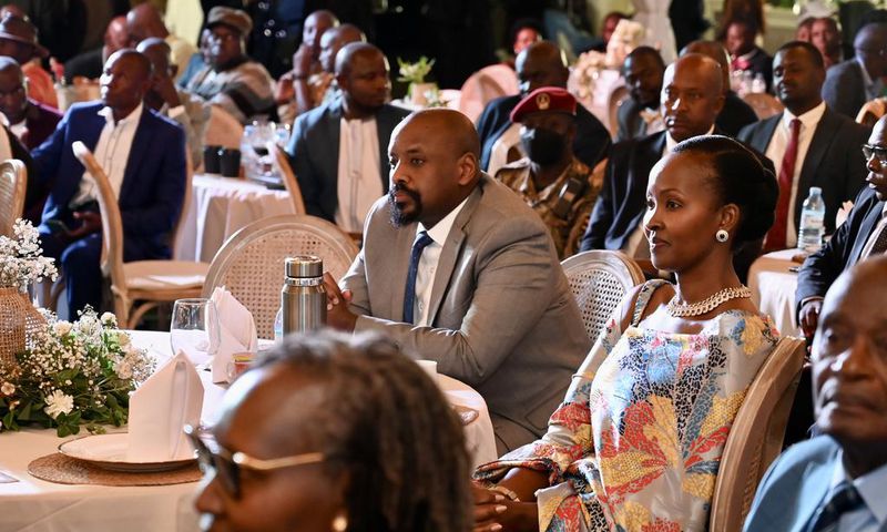 Gen. Muhoozi Kainerugaba and wife, Charlotte, at the event