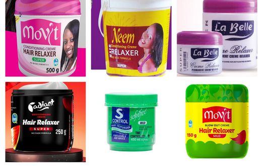 Some of the hair relaxers certified by UNBS
