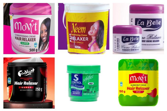 Some of the hair relaxers certified by UNBS