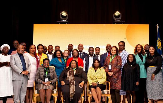 Delegates from the Ministry of IT and the Namibian Presidency, partners from the Youth for Tax Justice Network, at the opening The Southern Africa Youth Consultations on AfCFTA