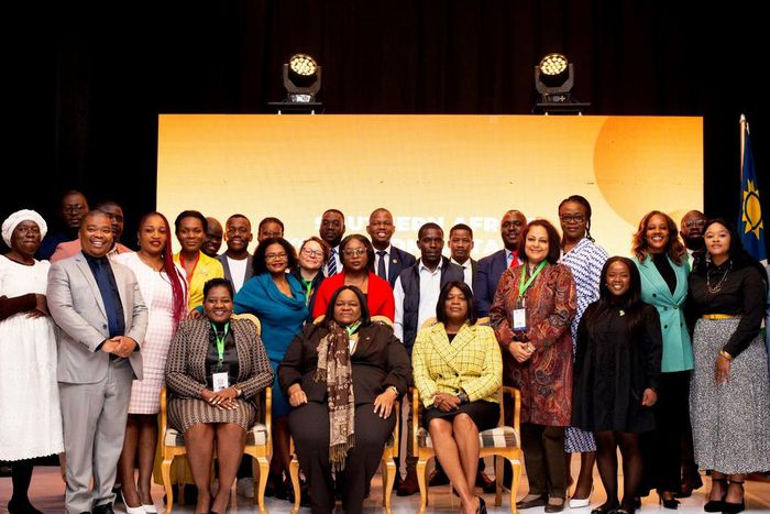 Delegates from the Ministry of IT and the Namibian Presidency, partners from the Youth for Tax Justice Network, at the opening The Southern Africa Youth Consultations on AfCFTA