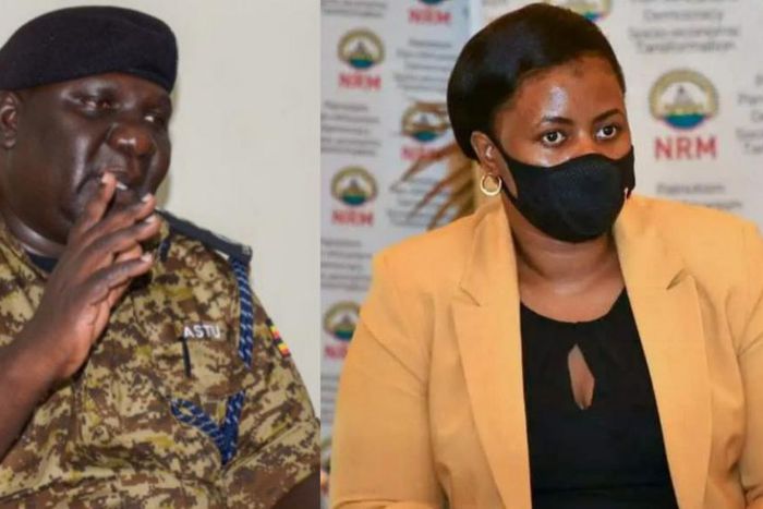 Police Spokesman Fred Enanga and Ambassador Barbara Nekesa Oundo
