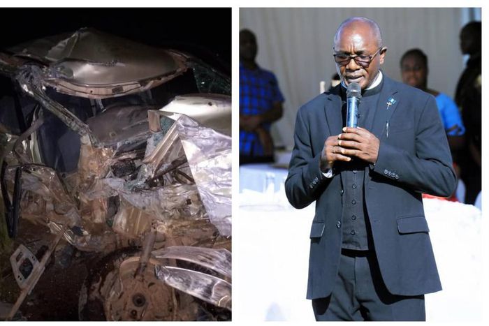 Rev Fr Yawe Mudduse Lawrence was killed in the car crash last night