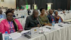DAG Jackson Kafuuzi making his presentation before the commission