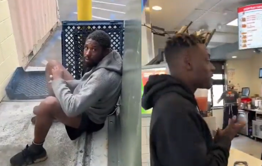 YouTuber pranks homeless man with food/Courtesy