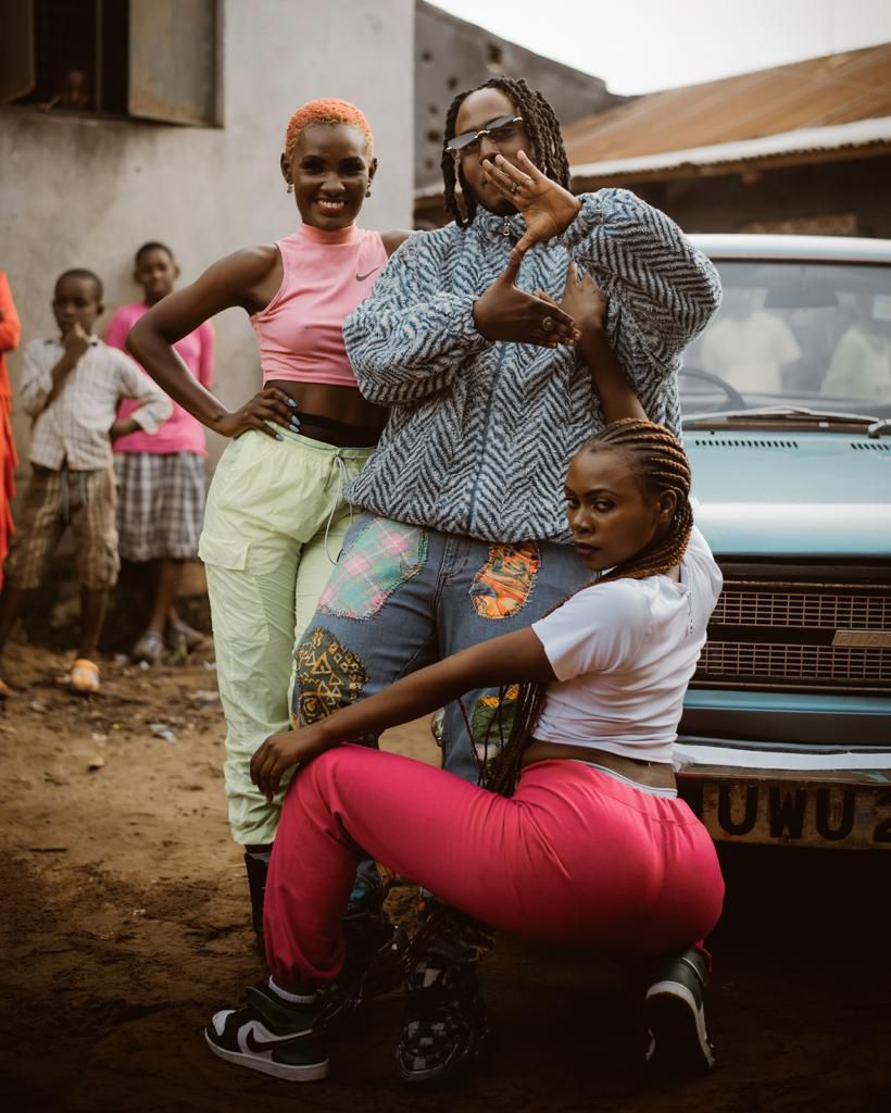 Scenes from filming the video of Kafunda