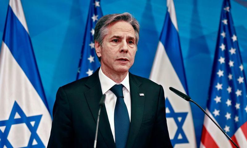 Secretary of State Anthony Blinken speaks during a joint press conference with the Israeli Prime Minister Benjamin Netanyahu in Jerusalem, Tuesday, May 25, 2021.