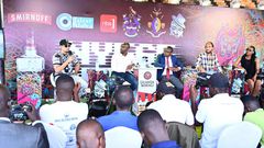 Nyege Nyege 2023 organizers and sponsors addressing press on Tuesday