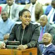 Phiona Nyamutoro speaking on the house floor