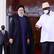 President Yoweri Museveni with fallen Iranian President Ebrahim Raisi in Uganda